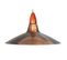 Suspension Cone Dôme Bois Métal Laiton Vieilli 80 Cm..