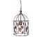 Suspension Lanterne Cage Métal Marron Or 68 Cm..