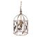 Suspension Lanterne Cage Métal Laiton Vieillir 68 Cm..