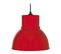 Suspension Grand Cloche Métal Rouge 80 Cm..