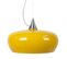 Suspension Cone  Aluminium Bol Verre Jaune  80 Cm.