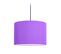 Suspension Cylindre Tissu  Violet 78 Cm.