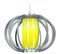 Suspension Globe Métal  Aluminium,jaune 90 Cm.