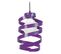 Suspension Spirale Métal  Violet 85 Cm.