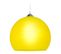 Suspension Globe Verre  Aluminium,jaune  84 Cm.