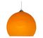 Suspension Globe Verre  Aluminium,orange  84 Cm.