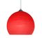 Suspension Globe Verre  Aluminium,rouge 84 Cm.