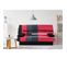 Clic-clac 3 Places Dream - Tissu 100% Coton Imprimé Piste Rouge - 125x190 Cm - L190 X P92 X H96 Cm