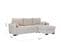 Canapé d'angle convertible méridienne réversible HARPER velours côtelé beige