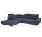 Canapé d'angle convertible gauche WESLEY tissu loft anthracite