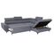 Canapé d'angle convertible droit WESLEY tissu loft anthracite