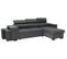 Canapé d'angle convertible NORWAY tissu NEVE anthracite