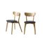 Lot De 2 Chaises En Bois Et Simili