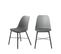 Curvi - Lot De 2 Chaises En Plastique Et Métal - Couleur - Gris