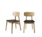 Lot De 2 Chaises En Bois Et Simili