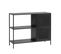 Abel - Buffet 2 Portes, 2 Niches En Métal L100cm - Couleur - Noir