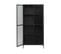 Bjorn - Vaisselier 2 Portes En Verre Stié Et Métal H190cm - Couleur - Noir