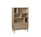 Clane - Bibliothèque 6 Niches, 2 Portes En Bois H140cm - Couleur - Bois Clair