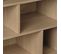 Clane - Bibliothèque 6 Niches, 2 Portes En Bois H140cm - Couleur - Bois Clair