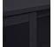 Kiso - Meuble Tv 2 Portes, 2 Niches En Métal L160cm - Couleur - Noir