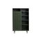 Kiso - Vaisselier 2 Portes, 2 Niches En Métal H140cm - Couleur - Vert Olive