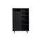 Kiso - Vaisselier 2 Portes, 2 Niches En Métal H140cm - Couleur - Noir