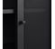 Kiso - Vaisselier 2 Portes, 2 Niches En Métal H140cm - Couleur - Noir