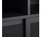 Kiso - Vaisselier 2 Portes, 2 Niches En Métal H140cm - Couleur - Noir