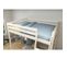 Lit Mezzanine Enfant - 140 X 190 Cm - Pin Massif Blanchi - Sommier Inclus - Erika