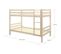 Lits Superposés Séparables Enfant 2x 90 X 190 Cm - Pin Massif Naturel - Sommier Inclus - Ando