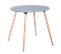 Table de salle à manger ronde scandinave grise en bois 80*80*74cm