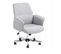 Fauteuil de bureau scandinave ergonomique gris tissu pied métal hauteur réglable pivotant