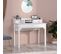 Bureau Scandinave Blanc Rangement Tiroirs Avec Strcture En Bois 100*50*75.5-90.5cm