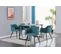 Lot De 2 Chaises Scandinaves Tissu Vert Avec Accoudoirs Pieds Noirs 53x54x75cm