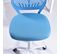 Chaise de bureau pour enfant bleu à roulettes hauteur d'assise 44-54cm