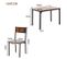 Ensemble Table Et 4 Chaises Marron Vintage 108x65 xh75cm