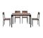 Ensemble Table Et 4 Chaises Marron Vintage 108x65 xh75cm