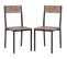 Ensemble Table Et 4 Chaises Marron Vintage 108x65 xh75cm