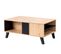 Table Basse Rectangulaire Industriel Effet Bois Et Noir 100x60x53cm