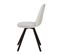 Lot De 4 Chaises De Salle à Manger Pivotants Tissu Beige Pieds Noirs