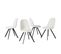 Lot De 4 Chaises De Salle à Manger Pivotants Tissu Beige Pieds Noirs