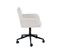 Chaise De Bureau Scandinave Tissu Beige Pivotante Hauteur Réglable