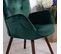 Fauteuil Scandinave Rétro en Velours Vert Accoudoirs Rembourés et des Pieds en Bois  68*73*106cm