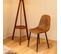 Lot De 4 Chaises Scandinave Retro Marron Suede Salle À Manger Salon Bureau Chambre Vintage