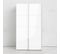 Armoire 2 portes coulissantes L.120 cm ELEGANCE XL blanc laqué