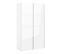 Armoire 2 portes coulissantes L.120 cm ELEGANCE XL blanc laqué