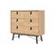 Commode 2x3 tiroirs BORGEN L 101 cm imitation chêne