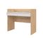 Bureau 2 tiroirs OPAL imitation chêne et blanc