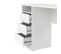 Bureau 3 tiroirs et 1 niche STUDY Blanc