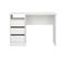 Bureau 3 tiroirs et 1 niche STUDY Blanc